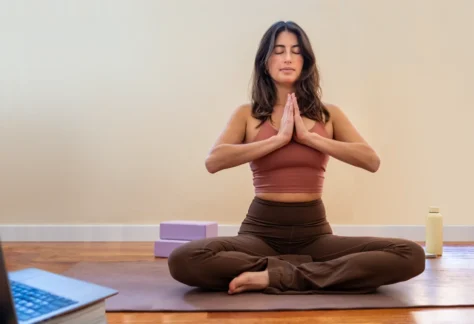 person doing a Mount Madonna YTT 200 Online Program