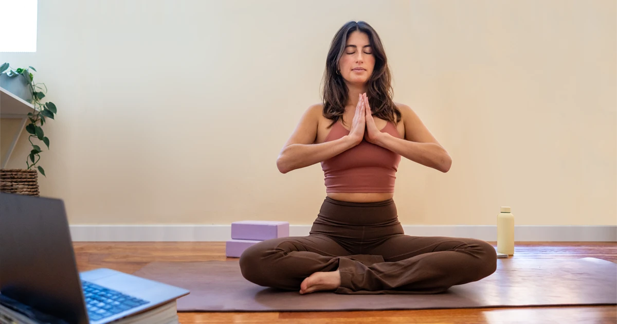 person doing a Mount Madonna YTT 200 Online Program