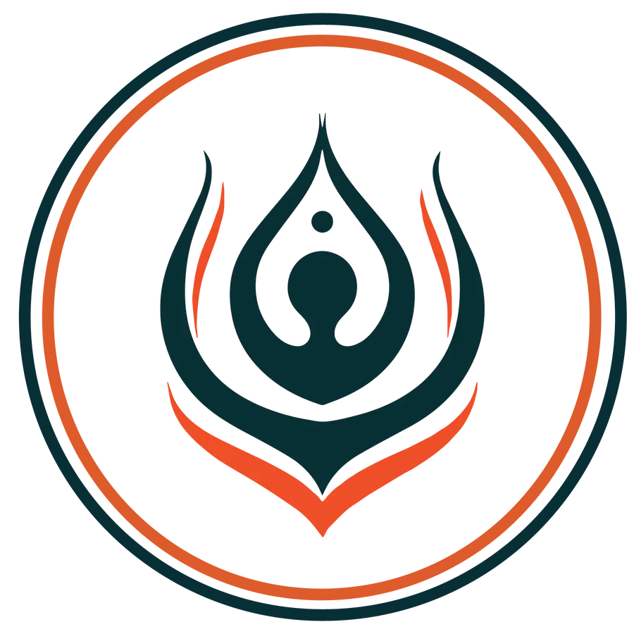 Tantra Illuminated logo, black and orange