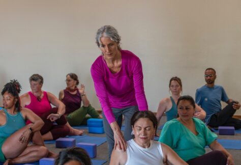 Students gathered for Mount Madonna's YTT 200 Summer Intensive.