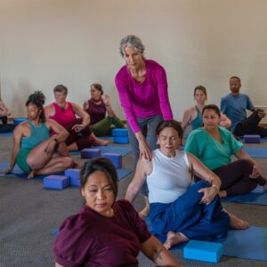 Students gathered for Mount Madonna's Yoga Teacher Training YTT 200 In-Person Intensive.