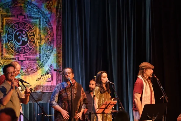 A live band performing at the New Year's Yoga Retreat at Mount Madonna