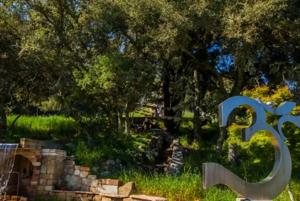 The Om sign at Mount Madonna, a yoga and meditation retreat center in Northern California.