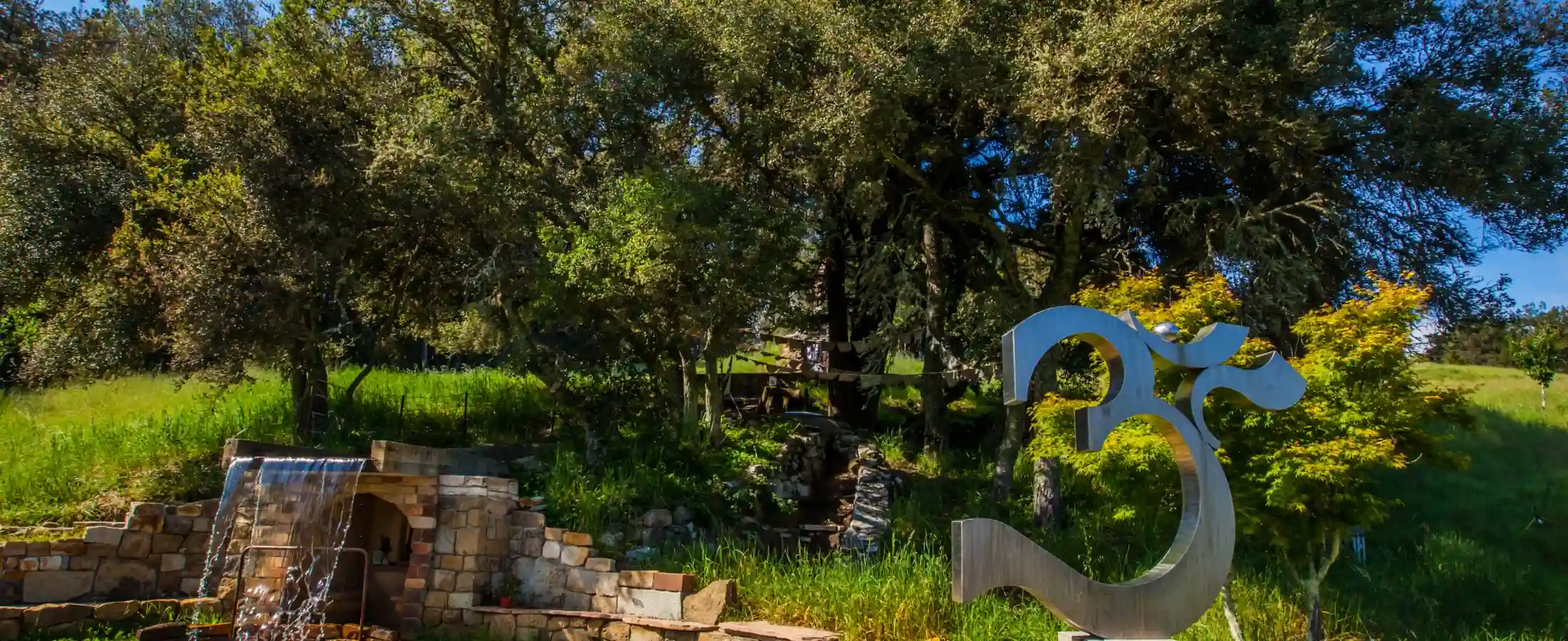 The Om sign at Mount Madonna, a yoga and meditation retreat center in Northern California.